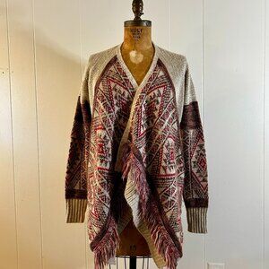 LUCKY BRAND PONCHO STYLE CARDIGAN,  MEDIUM